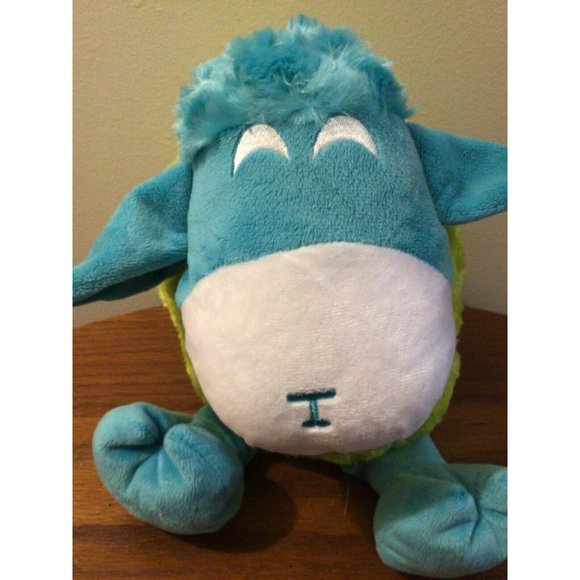 RARE Everbrook Academy SHEEP LAMB Plush Blue Green White Soft 14" x 7" NWOB - Picture 3 of 8